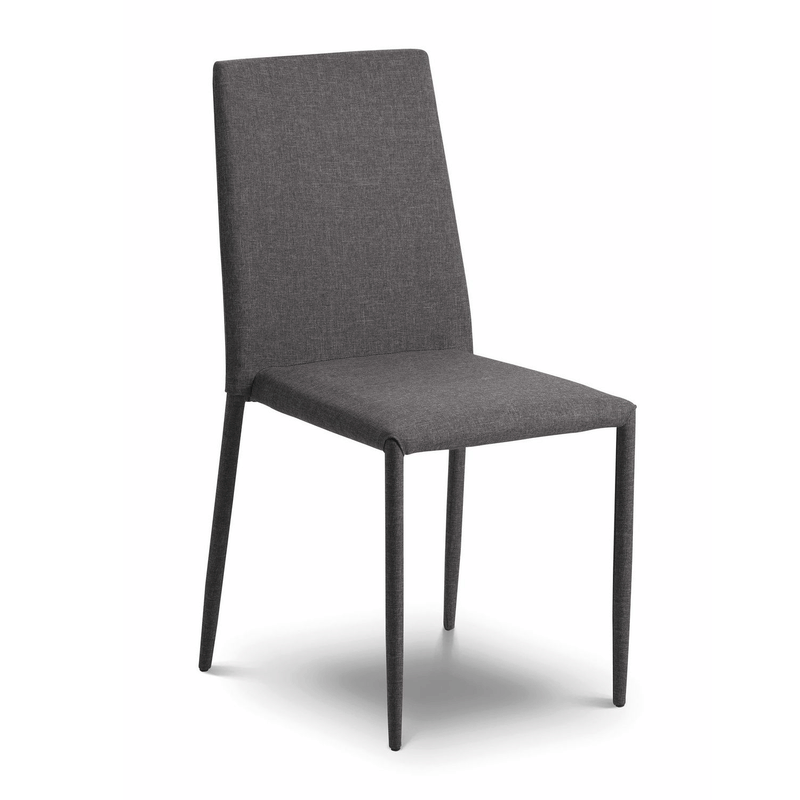 Jazz Slate Grey Fabric Dining Chair by Lavishway | Dining Chairs-61995
