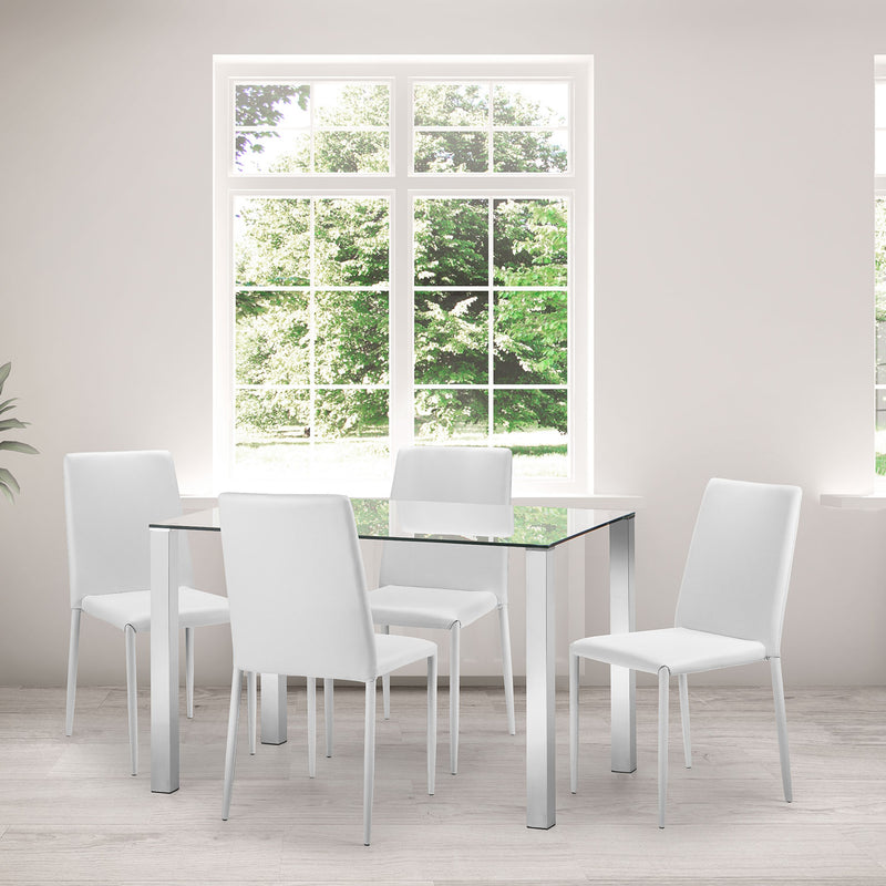 Jazz Faux Leather Stacking Dining Chair by Lavishway | Dining Chairs-20133