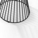 Jersey Round Oak Top Wire Lamp Table by Lavishway | Side Tables-20126