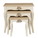 Juliette Wooden Top Nest Of 3 Tables by Lavishway | Nest of Tables-28491