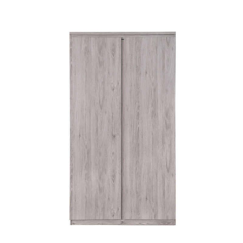 Jupiter 2 Doors Wooden Wardrobe by Lavishway | Wardrobe-20105