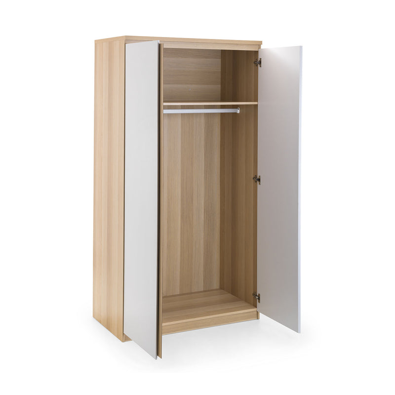 Jupiter 2 Doors Wooden Wardrobe by Lavishway | Wardrobe-20103