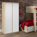 Jupiter 2 Doors Wooden Wardrobe by Lavishway | Wardrobe-20099