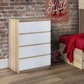 Jupiter 4 Drawers Wooden Chest by Lavishway | Chest Of Drawers-20065