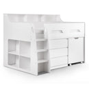 Jupiter 3 Step Ladder Mid Sleeper Bed by Lavishway | Wooden Beds-20047