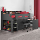 Jupiter 3 Step Ladder Mid Sleeper Bed by Lavishway | Wooden Beds-20042