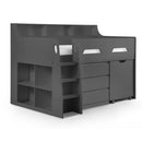 Jupiter 3 Step Ladder Mid Sleeper Bed by Lavishway | Wooden Beds-20045