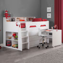 Jupiter 3 Step Ladder Mid Sleeper Bed by Lavishway | Wooden Beds-20044