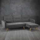 Kitson Grey Fabric Corner Sofa Bed by Lavishway | Fabric Sofas-49874