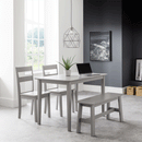 Kobe Rectangular Grey Wooden Bench by Lavishway | Dining Benches-61964