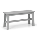 Kobe Rectangular Grey Wooden Bench by Lavishway | Dining Benches-61965