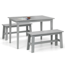 Kobe Rectangular Grey Wooden Bench by Lavishway | Dining Benches-61967
