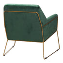Kariss Framed Emerald Green Velvet Armchair by Lavishway | Armchairs-51159