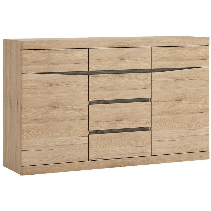 Kensington Oak 2 Doors Wooden Large Sideboard by Lavishway | Sideboards-45225