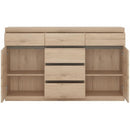 Kensington Oak 2 Doors Wooden Large Sideboard by Lavishway | Sideboards-45226