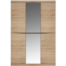 Kensington Oak 3 Door Mirror Wardrobe by Lavishway | Wardrobe-45264