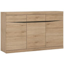 Kensington Oak 3 Doors Wooden Large Sideboard by Lavishway | Sideboards-45232