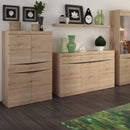 Kensington Oak 3 Doors Wooden Large Sideboard by Lavishway | Sideboards-45234