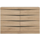 Kensington Oak 4+4 Drawer Wide Chest by Lavishway | Chest Of Drawers-45193