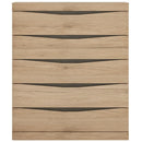 Kensington Grained Oak Finish 5 Drawer Chest by Lavishway | Chest Of Drawers-45241