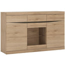 Kensington Oak 3 Doors Glazed Sideboard by Lavishway | Sideboards-45211