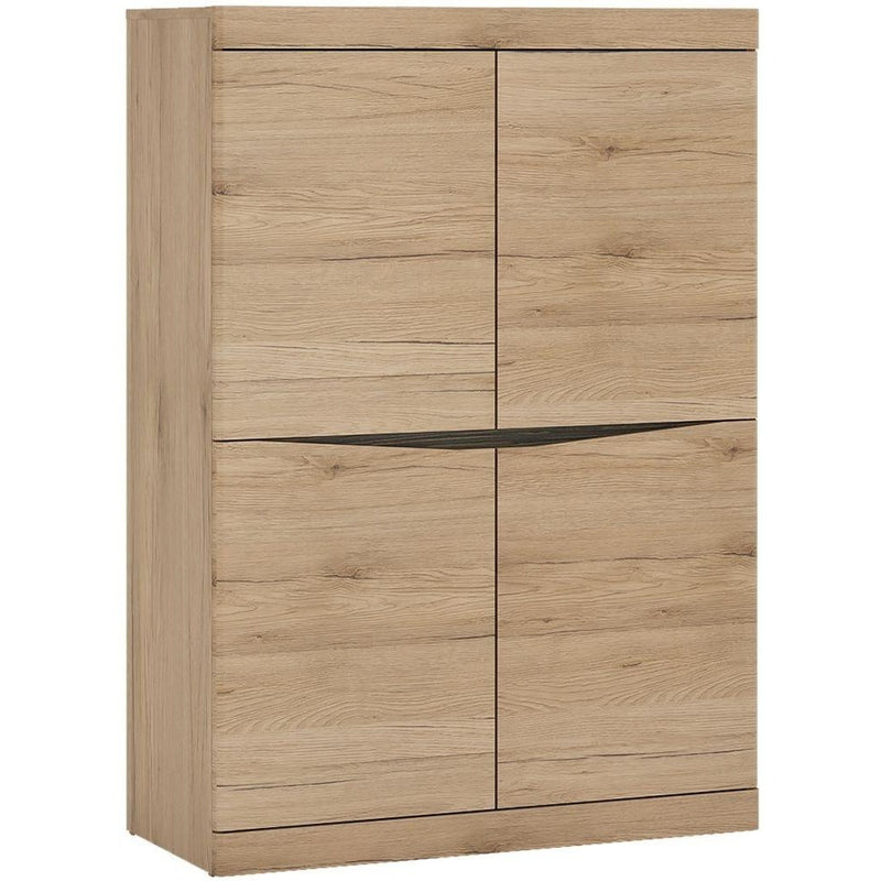 Kensington Oak Tall 4 Door Cabinet by Lavishway | Cupboards-45257
