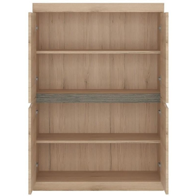 Kensington Oak Tall 4 Door Cabinet by Lavishway | Cupboards-45258