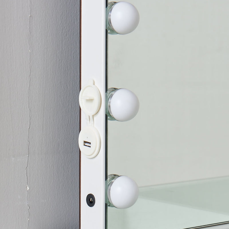 Kids Hollywood White Vanity Station by Lavishway | Dressing Tables-25032