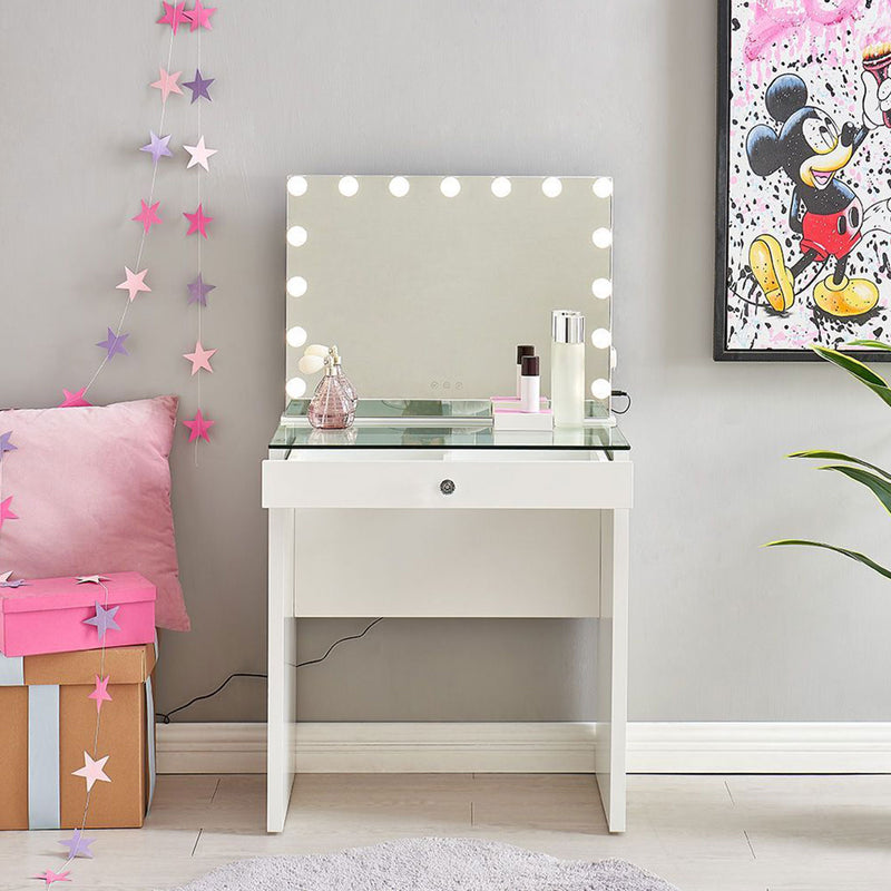 Kids Hollywood White Vanity Station by Lavishway | Dressing Tables-25030