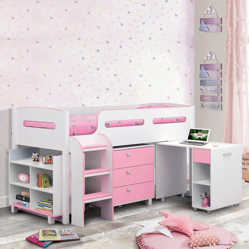 Kimbo Wooden Mid Sleeper Cabin Bed by Lavishway | Wooden Beds-61982