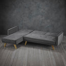 Kitson Right Hand Velvet Corner Sofa Bed by Lavishway | Velvet Sofa-28486