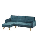 Kitson Right Hand Teal Velvet Corner Sofa Bed by Lavishway | Velvet Sofa-28481