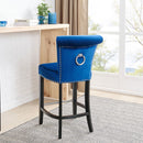 Knocker Fabric & Velvet Breakfast Bar Stool by Lavishway | Bar Stools-25009