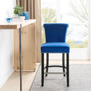 Knocker Fabric & Velvet Breakfast Bar Stool by Lavishway | Bar Stools-25008