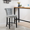 Knocker Fabric & Velvet Breakfast Bar Stool by Lavishway | Bar Stools-24994