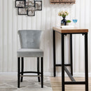Knocker Fabric & Velvet Breakfast Bar Stool by Lavishway | Bar Stools-25001