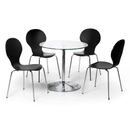 Kudos Round Glass Top Pedestal Table by Lavishway | Dining Tables-61957