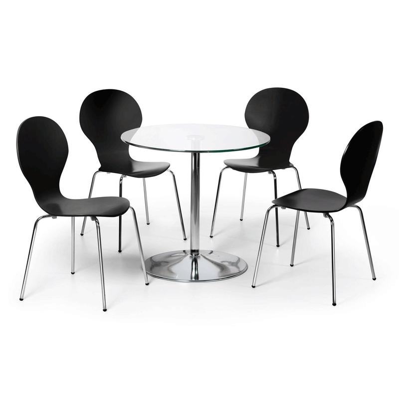 Kudos Round Glass Top Pedestal Table by Lavishway | Dining Tables-61957