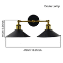 LED Black Metal Vintage Pendent Light by Lavishway | Wall Lamps-50300
