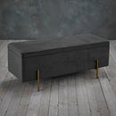 Lola Velvet Storage Ottoman Bench by Lavishway | Benches & Storage Benches-35675