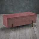 Lola Velvet Storage Ottoman Bench by Lavishway | Benches & Storage Benches-35677