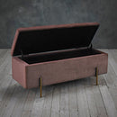 Lola Velvet Storage Ottoman Bench by Lavishway | Benches & Storage Benches-35681