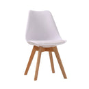 Louvre Comfy White Dining Chair Set of 2 by Lavishway | Dining Chairs-35290