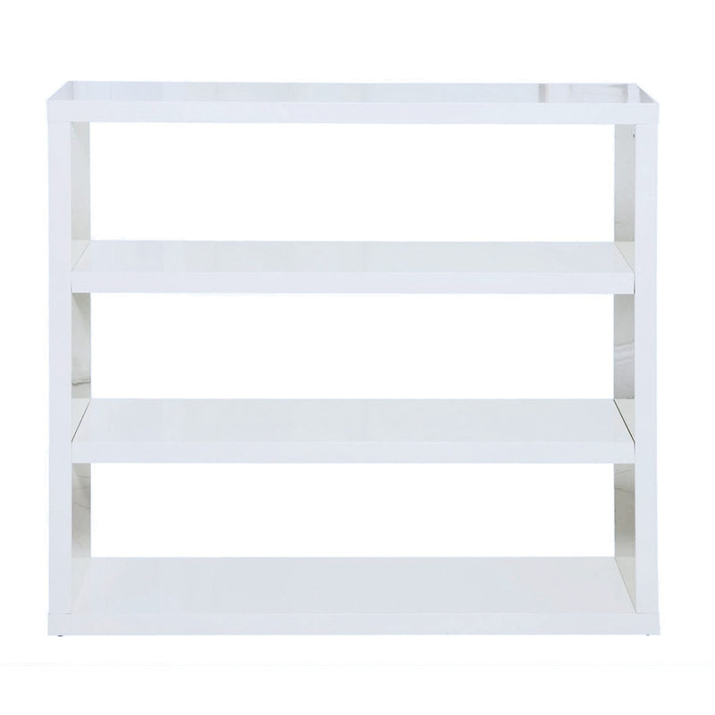 Puro White High Gloss Bookcase by Lavishway | Book Shelves and Cabinets-34101