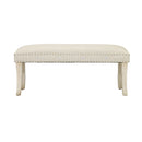 Lyon Contemporary Linen Fabric Bench by Lavishway | Benches & Storage Benches-37974
