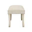 Lyon Contemporary Linen Fabric Bench by Lavishway | Benches & Storage Benches-37975
