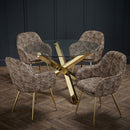 Lara Leopard Print Dining Chair Set of 2 by Lavishway | Dining Chairs-28478