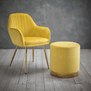 Lara Yellow Velvet Dining Chair Set of 2 by Lavishway | Dining Chairs-35333