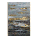 Abstraction Glass Gold Frame Wall Art by Lavishway | Art Gallery-51276