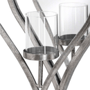 Antique Silver Mirrored Heart Candle Holder by Lavishway | Candle Holders-50829